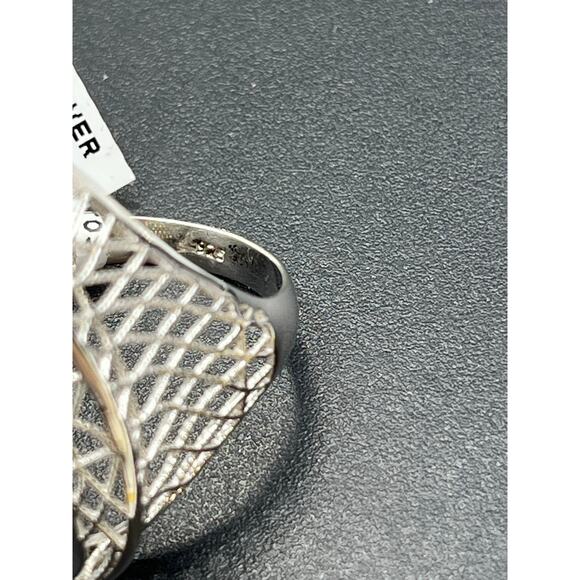 Sterling Silver Cubic Zirconia
Spider Web Weave Design Ring 2.40 Cts New Sz 8 - Picture 7 of 10